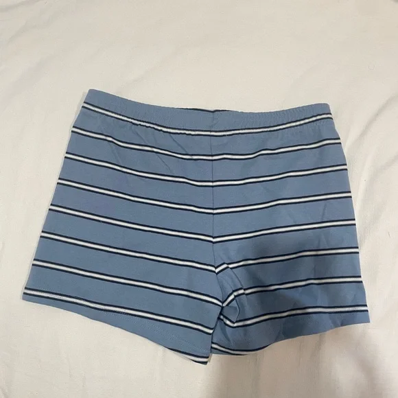 Parke Women's Blue Striped Shorts - Picture 2 of 4